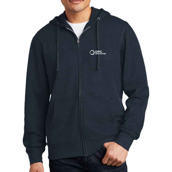 Embroidered OPC Contracting - Fleece Full Zip Hoodie Thumbnail