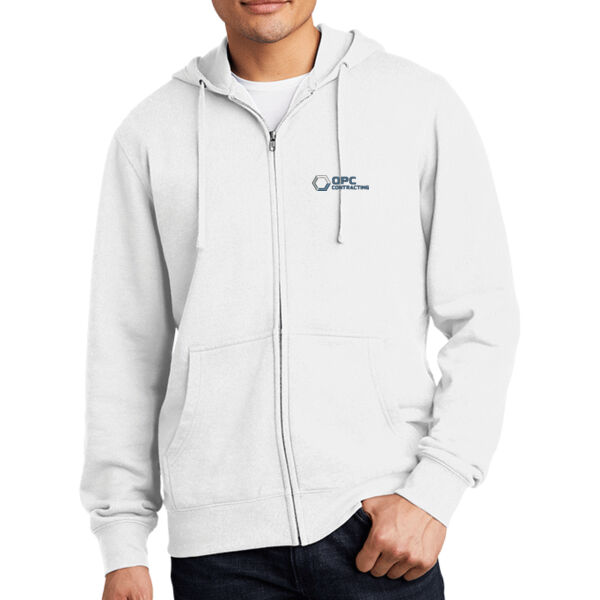 Embroidered OPC Contracting - Fleece Full Zip Hoodie Thumbnail