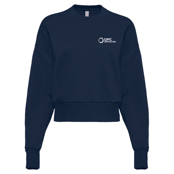 Embroidered OPC Contracting - Women's Heavyweight Crewneck Sweatshirt Thumbnail
