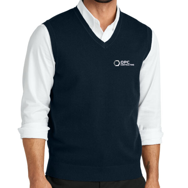 Embroidered OPC Contracting - Easy Care Sweater Vest Thumbnail