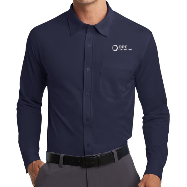 Embroidered OPC Contracting - Dimension Knit Dress Shirt Thumbnail