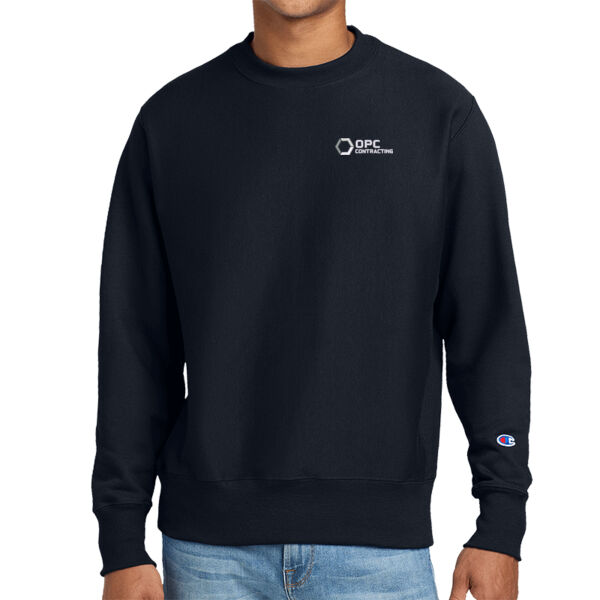 Embroidered OPC Contracting - Reverse Weave ® Crewneck Sweatshirt Thumbnail