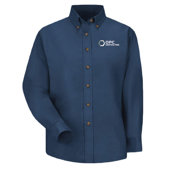 Embroidered OPC Contracting - Women's Poplin Dress Shirt Thumbnail