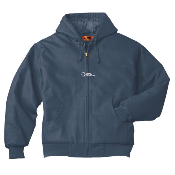 Embroidered OPC Contracting - Tall Duck Cloth Hooded Work Jacket Thumbnail