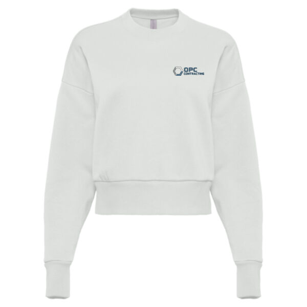 Embroidered OPC Contracting - Women's Heavyweight Crewneck Sweatshirt Thumbnail